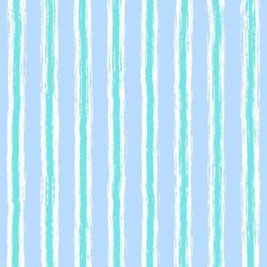 Pastel Christmas Stripes Light Blue White and Aqua