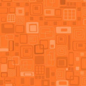 Hipster Squares Mellow Orange LG