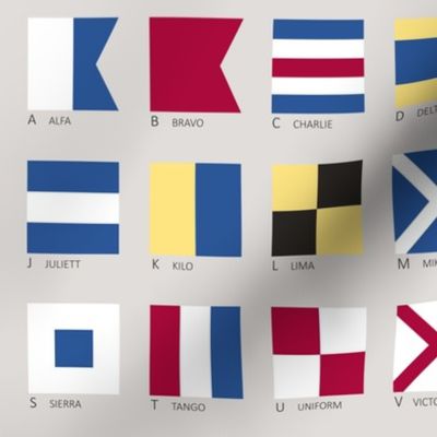 Nautical Flag Alphabet + US Diving Flag - 1.6" flags