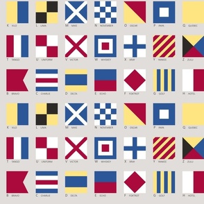 Nautical Flag Alphabet + US Diving Flag - 1.6" flags