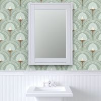 Illumination / Serene Zen / Art Deco / Celadon Green  / Medium