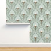 Illumination / Serene Zen / Art Deco / Celadon Green  / Medium