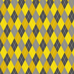 Argyle - Grey and Yellow