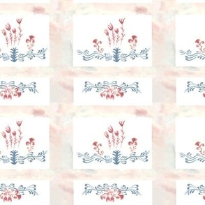Floral motif grid