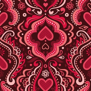 Valentine's Day paisley