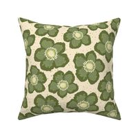 Hellebore Harmony - Dark Olive Green