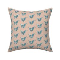 Butterfly - slate blue/pink/white/linen only