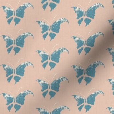 Butterfly - slate blue/pink/white/linen only