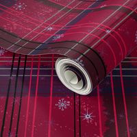 Scruffy style tartan in reds, blues and purples “It is the season for festive tartan”