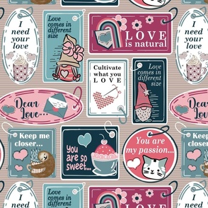 Digital Washi Tape Boho Valentine Graphic by Sweet Shop Design