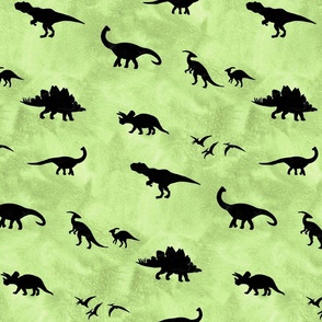 Geo Dinos - Black and Green 