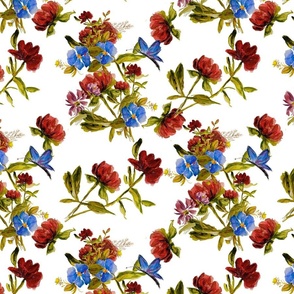 Royal Florals (White Background)
