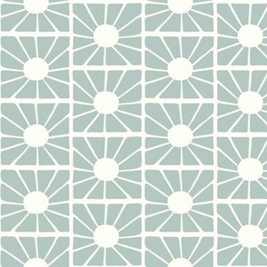 (small scale) Floral Block Print - soft blue - boho home decor - LAD23