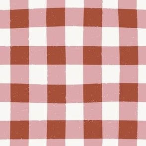 Gingham Check in Cherry Purple with Texture