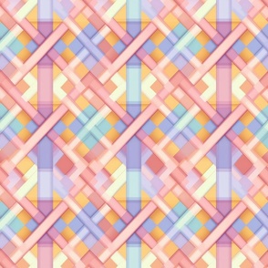 geometric pink red orange and purple pastel diagonal stripes and squares