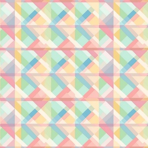rainbow pastel psychedelic groovy geometric stripes and squares