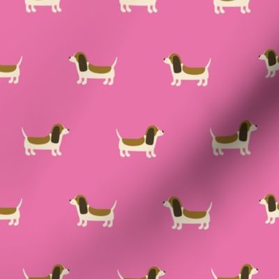 Basset Hounds (Pink)