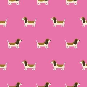 Basset Hounds (Pink)