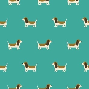 Basset Hounds (Teal)