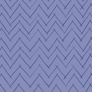 Chevron chic, sticks in V-shapes, herringbone style in lilac and blue “River Sticks”