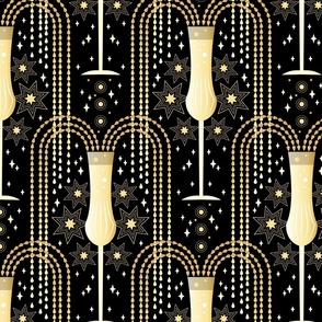 Champagne Vibes Gold Wallpaper Size