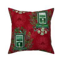 An Irish Christmas Toile (Holly Berry Red)  