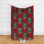 An Irish Christmas Toile (Holly Berry Red large scale)  