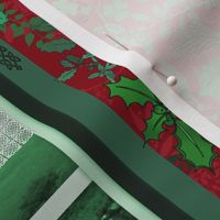 An Irish Christmas Toile (Holly Berry Red large scale)  