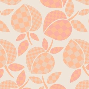 Checkered Peach  #1 - Peach Fuzz - Pantone Color of the Year 2024