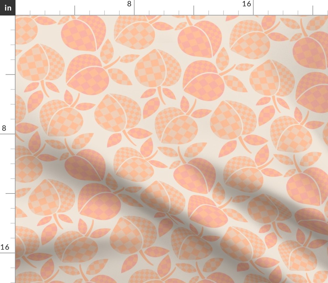 Checkered Peach  #1 - Peach Fuzz - Pantone Color of the Year 2024