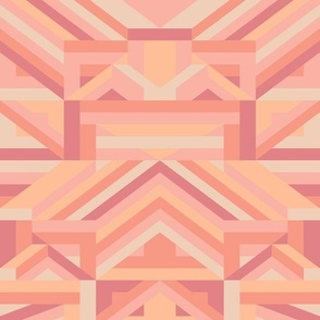 Modernist Lines  #1 - Peach Fuzz - Pantone Color of the Year 2024