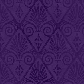 Art Deco Opulence Velvet Reverie Golden Era Pattern Purple Large Scale
