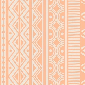 Geometric Block Print  #1 - Peach Fuzz - Pantone Color of the Year 2024