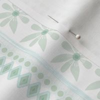 French farmhouse floral modern stripe turquoise gray green 