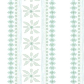 French farmhouse floral modern stripe turquoise gray green 