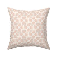 Geometric Block Printed Floral Harmony in Soft Pink