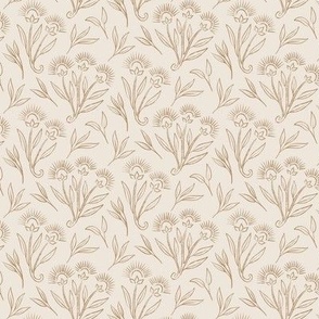 Painterly Vintage Floral | SM Scale| Ivory, Gold