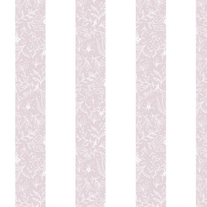 Etched Floral Stripe - Princess Pink