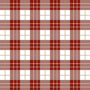 Red White and Gold Plaid
