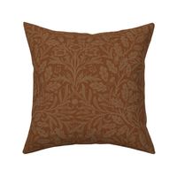 william morris acorns and oak leaves: forestwood rust // arts and crafts, tapestry, damask, trellis