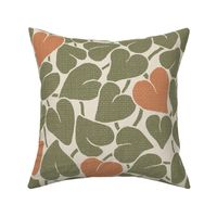 Heart Vine - Moss Green and Copper - Large