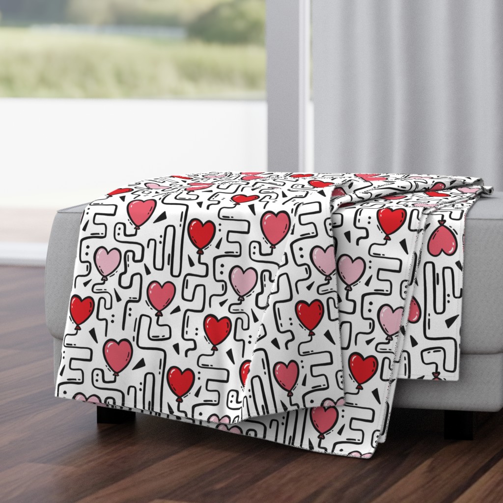 Love Maze - Heart Balloon Pattern