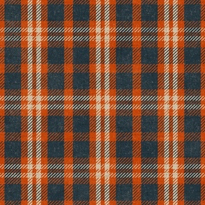 North Country Plaid - jumbo - denim, tomato, and canvas 