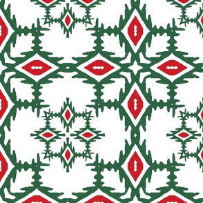 Winter Nordic Scandi, red & green, 24 inch