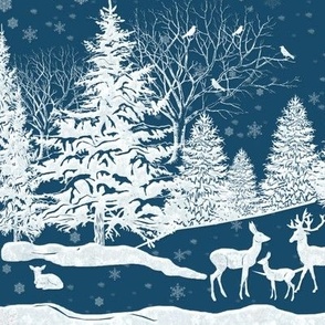 Winter Woodland Midnight Medium