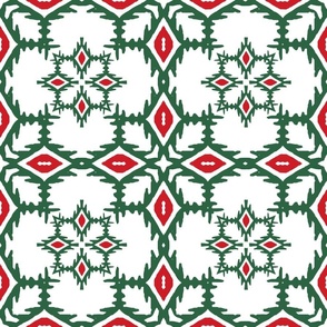 Winter Nordic Scandi, red & green, 18 inch