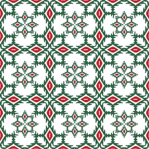 Winter Nordic Scandi, red & green, 12 inch