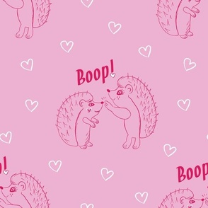 Boop! Valentine Hedgehogs on Pink
