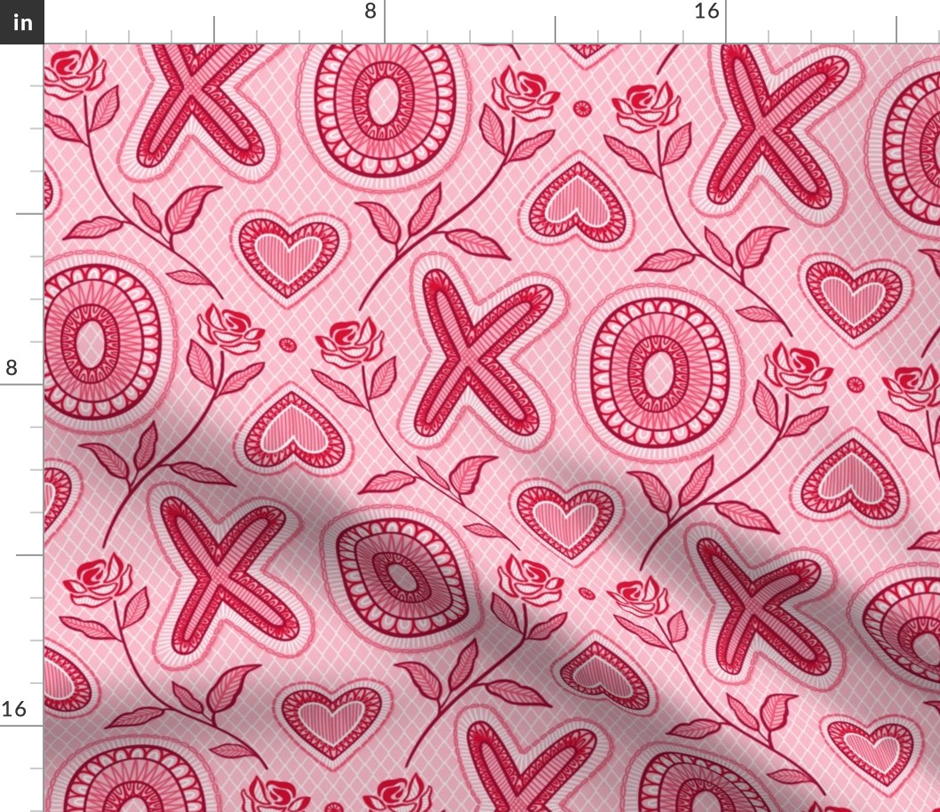 Valentine XO Heart Lace Large scale