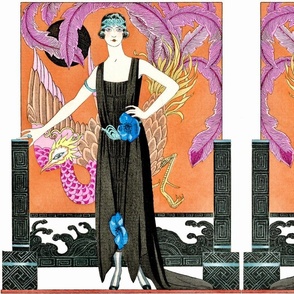 ART DECO FASHION PLATE BELLE DAME WITHOUT MERCI - GEORGE BARBIER